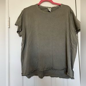 H&M Basic Tee Dark Green